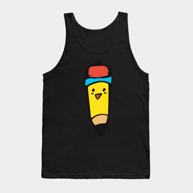 Smiley Pencil Tank Top by Cutethings